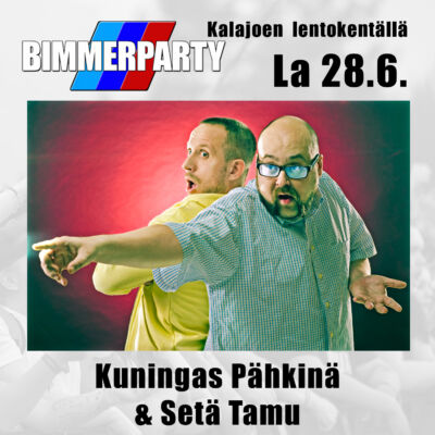 Ohhoh, kesäkuun PAAHTEET jo polttavat ihoa ja maalipintaa, ja kohta mennään!!! 🌞 Bimmerparty 2025 järjestetään Kalajoen tutuissa maisemissa 27.-29.6.2025 ! 💥Pitkän uran tehneet Kuningas Pähkinä & Setä Tamu seikkailevat jälleen Bimmerpartyilla kesäisen suomiräpin maisemissa, joissa pirskahtelee lupaus kylmistä cocktaileista Kalajoen kuumina iltoina. Pojat ovat tuttuja myös omien hittiensä lisäksi esimerkiksi Stigin kanssa tehtyjen biisien "Tyttö sinä olet meritähti", sekä "Rakkauden ratapiha takaa". Heidän vuosien varrella kertyneen mittavan kataloginsa helmiä ovat platinaa striimanneet "Hei Scully", sekä "Ollaan kaikki pinkkejä sisältä". Kuinka siistii saada nää jätkät taas esiintymään meille! 🎯

👉 P.s. Tsekkaa meidän nettisivut osoitteessa www.BIMMERPARTY.fi mistä löytyy kaikki ajantasaiset tapahtumainfot niin yleisölle kuin kilpailijoille!

bimmerparty2025 🔥
btcf_ry 🚗
kalajoki 🌞
kesä2025 😎
kuningas_pahkina 👏
tamuvirallinen 😍